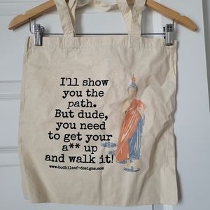 Cotton Tote Bag Buddha Humorous